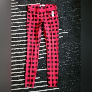 NWT Red and Black Check Old Navy Stevie Pants M Tall